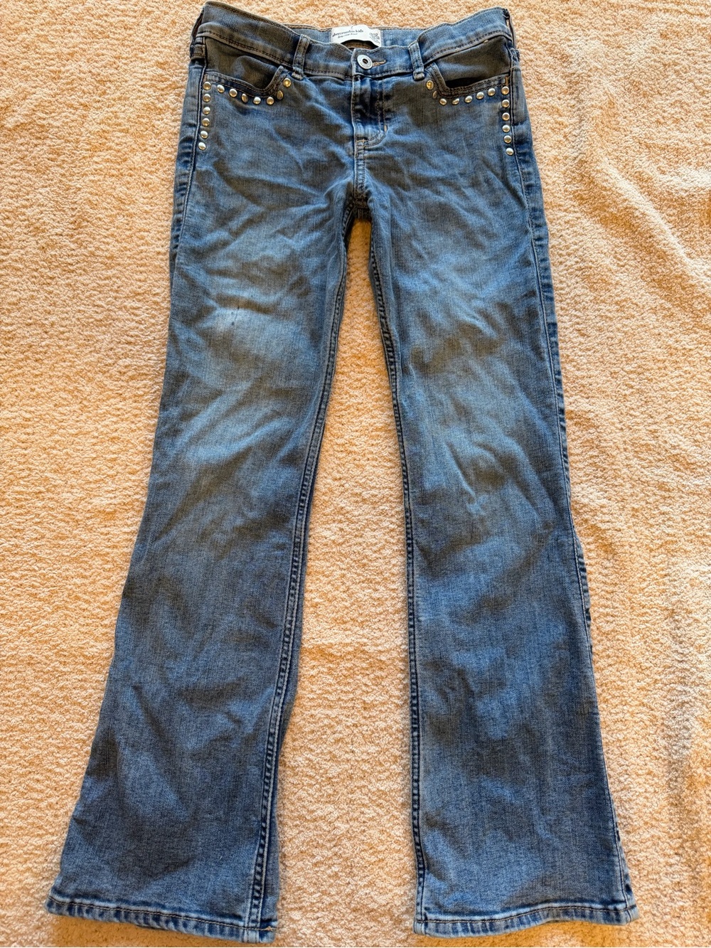 abercrombie kids Dark Blue Flared Jeans with Stud Accents